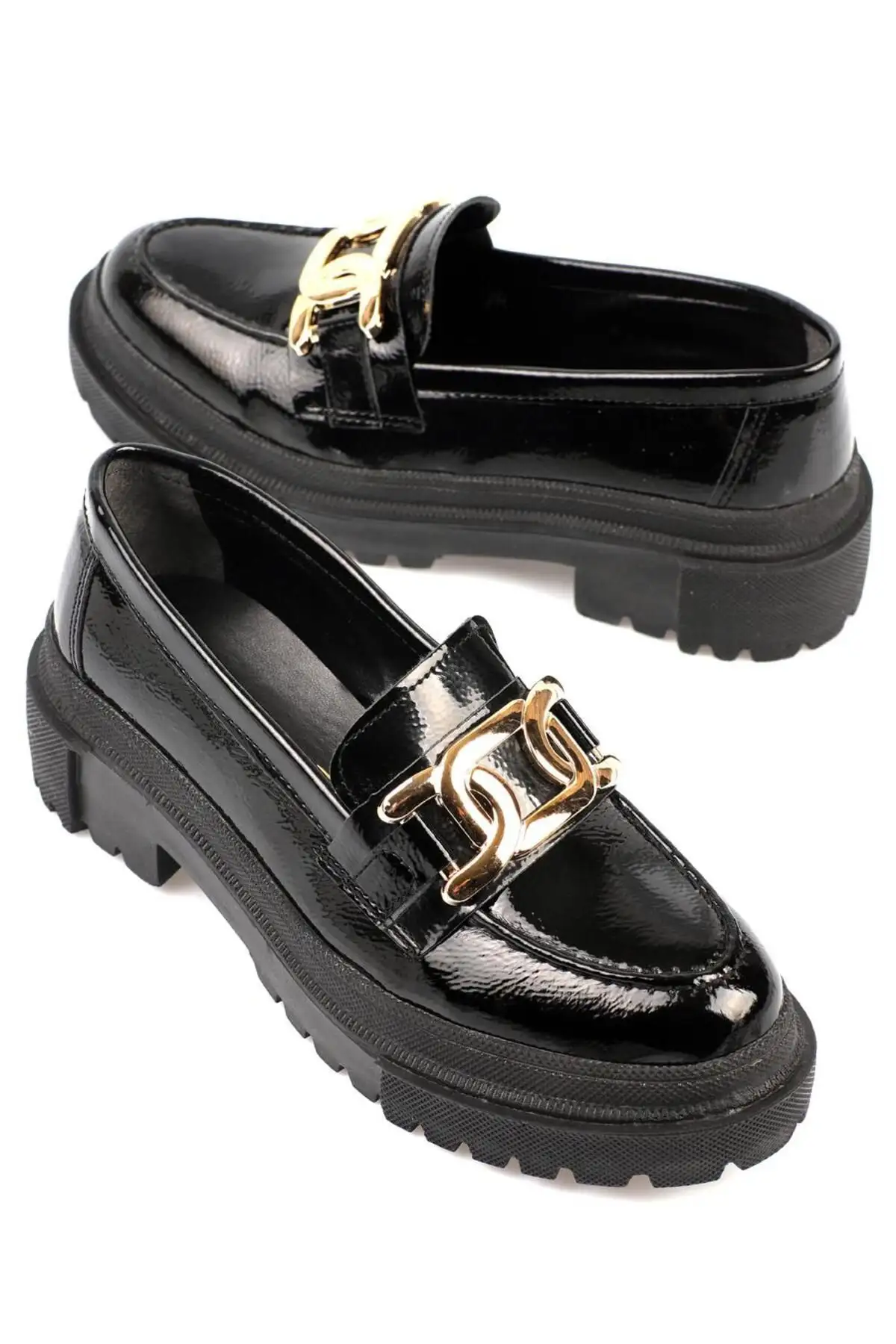 اکسسوری فلزی پنجه بیضی Capone Trak زیره چروک مشکی لاک زنانه - 1230 اکسسوری فلزی پنجه بیضی Capone Trak زیره چروک مشکی لاک زنانه - 1230