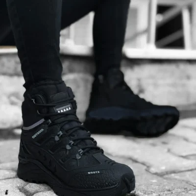 بوت مردانه دودی مشکی ضد آب - 44