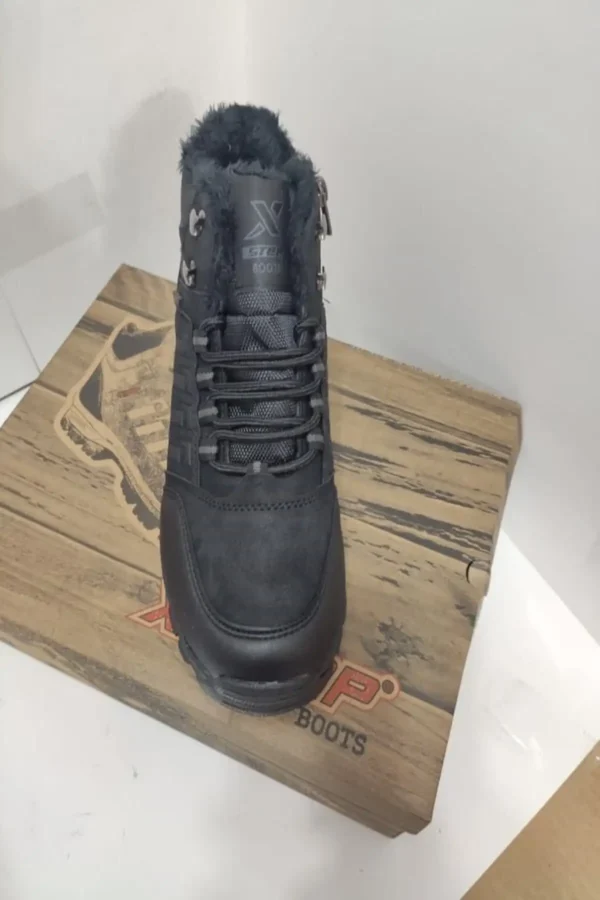 چکمه های بلند زمستانی ترکینگ مقاوم در برابر آب و سرما Unisex Black X6 - 997