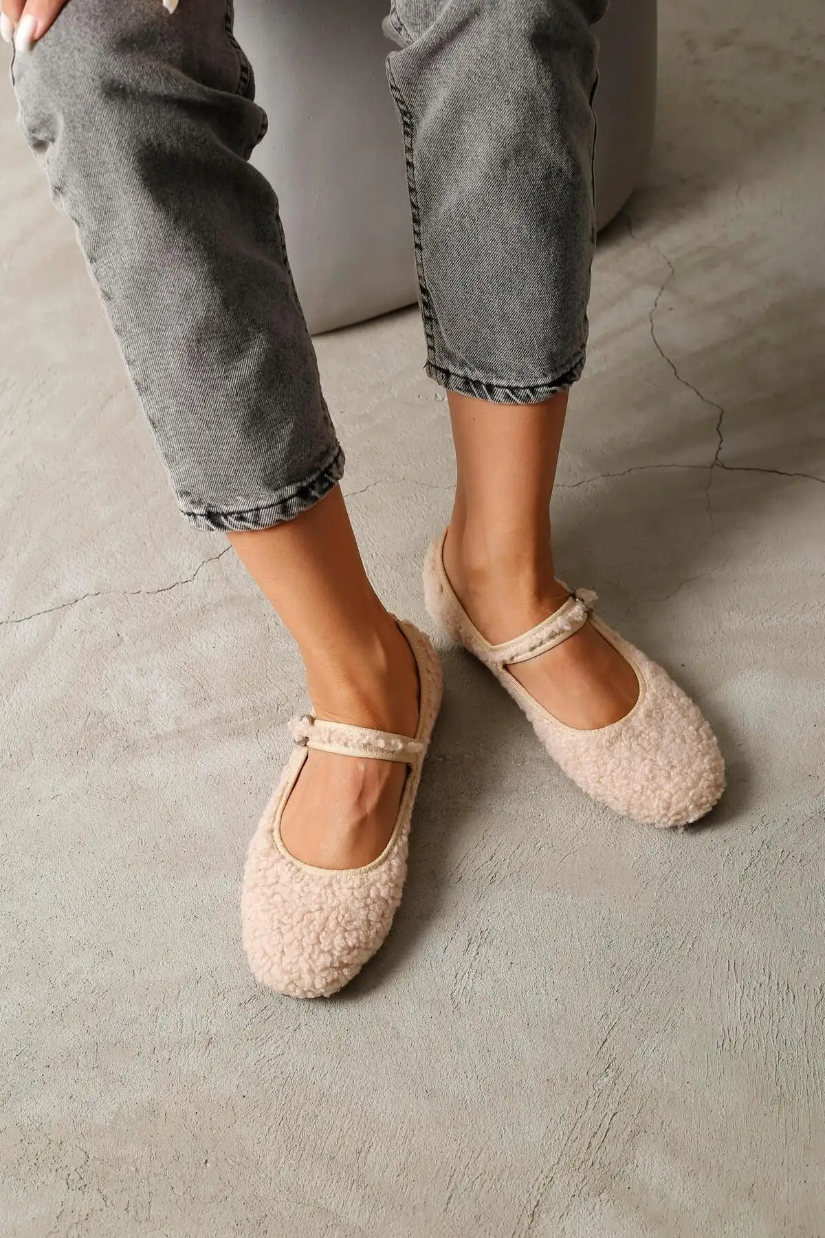 زنانه بژ مری جین تدی مخمل دار تک بند روزانه بالرین بالرین بالرین Byndmj01 - 1296 زنانه بژ مری جین تدی مخمل دار تک بند روزانه بالرین بالرین بالرین Byndmj01 - 1296