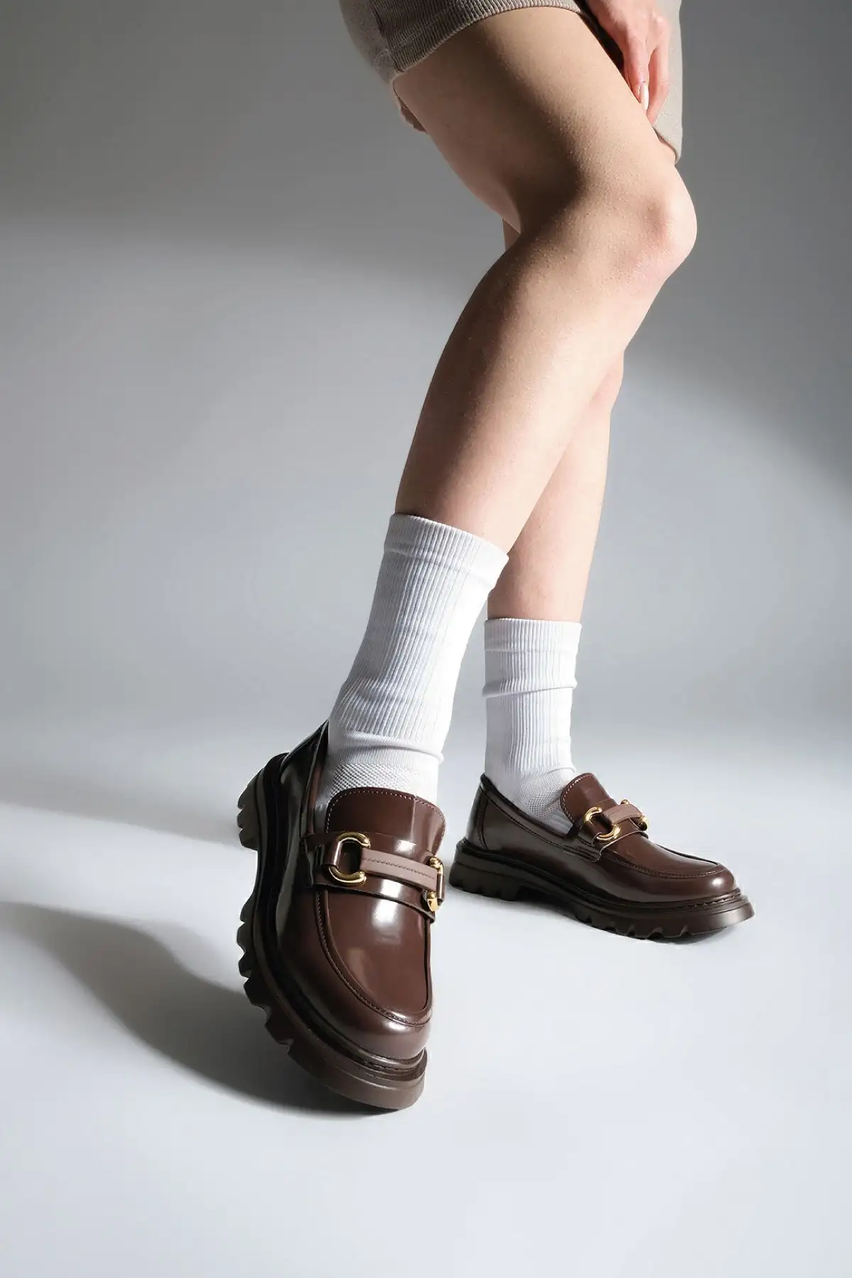 کفش راحتی زنانه با کف بلند زنانه Kinles Brown - 1280 کفش راحتی زنانه با کف بلند زنانه Kinles Brown - 1280