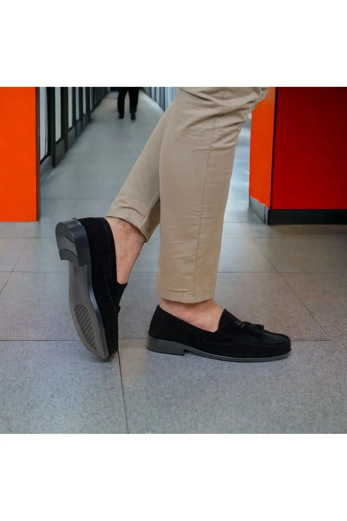 کفش مردانه کلاسیک جیر نوبوک مشکی - 683