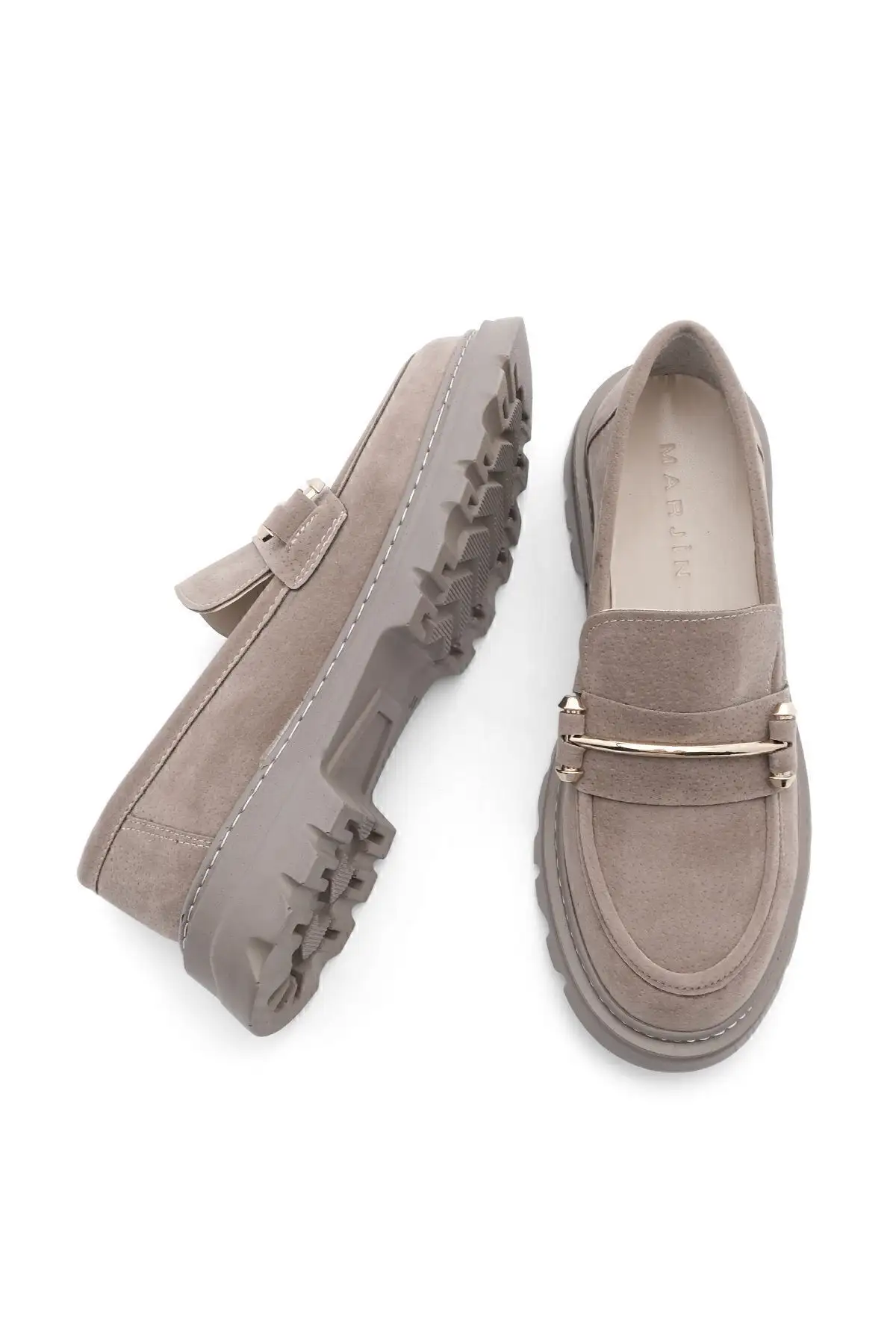 کفش راحتی زنانه زنجیر ضخیم زنجیر زولز مینک - 1276 کفش راحتی زنانه زنجیر ضخیم زنجیر زولز مینک - 1276