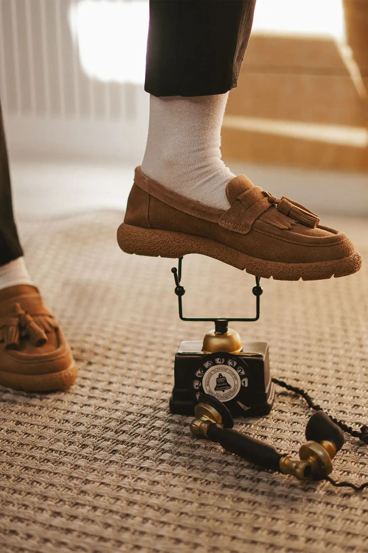 کفش راحتی زنانه چرم اصل Suma tan Suede - 845 کفش راحتی زنانه چرم اصل Suma tan Suede - 845