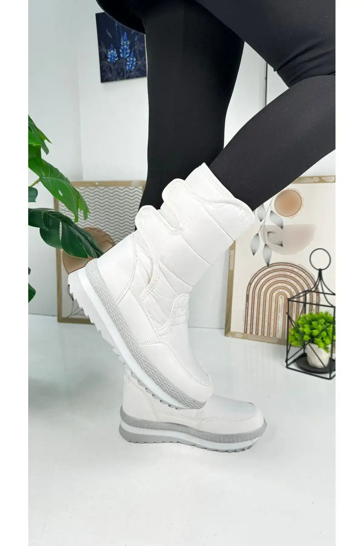 زنانه سفید روزانه - چکمه های برفی مردانه بزرگسال با خز داخل، نوار چسب، کفش ضد لغزش 802 - 89 زنانه سفید روزانه - چکمه های برفی مردانه بزرگسال با خز داخل، نوار چسب، کفش ضد لغزش 802 - 89