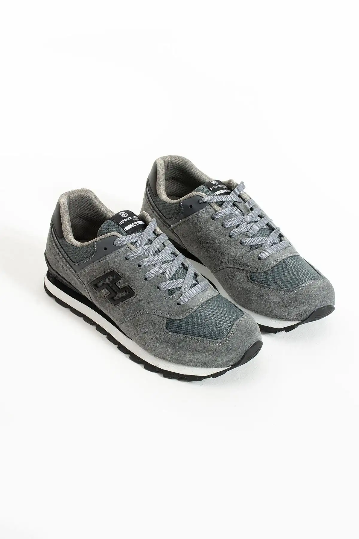 کفش اسپرت مردانه چرم اصل شیلی Meet Grey-Black - 262