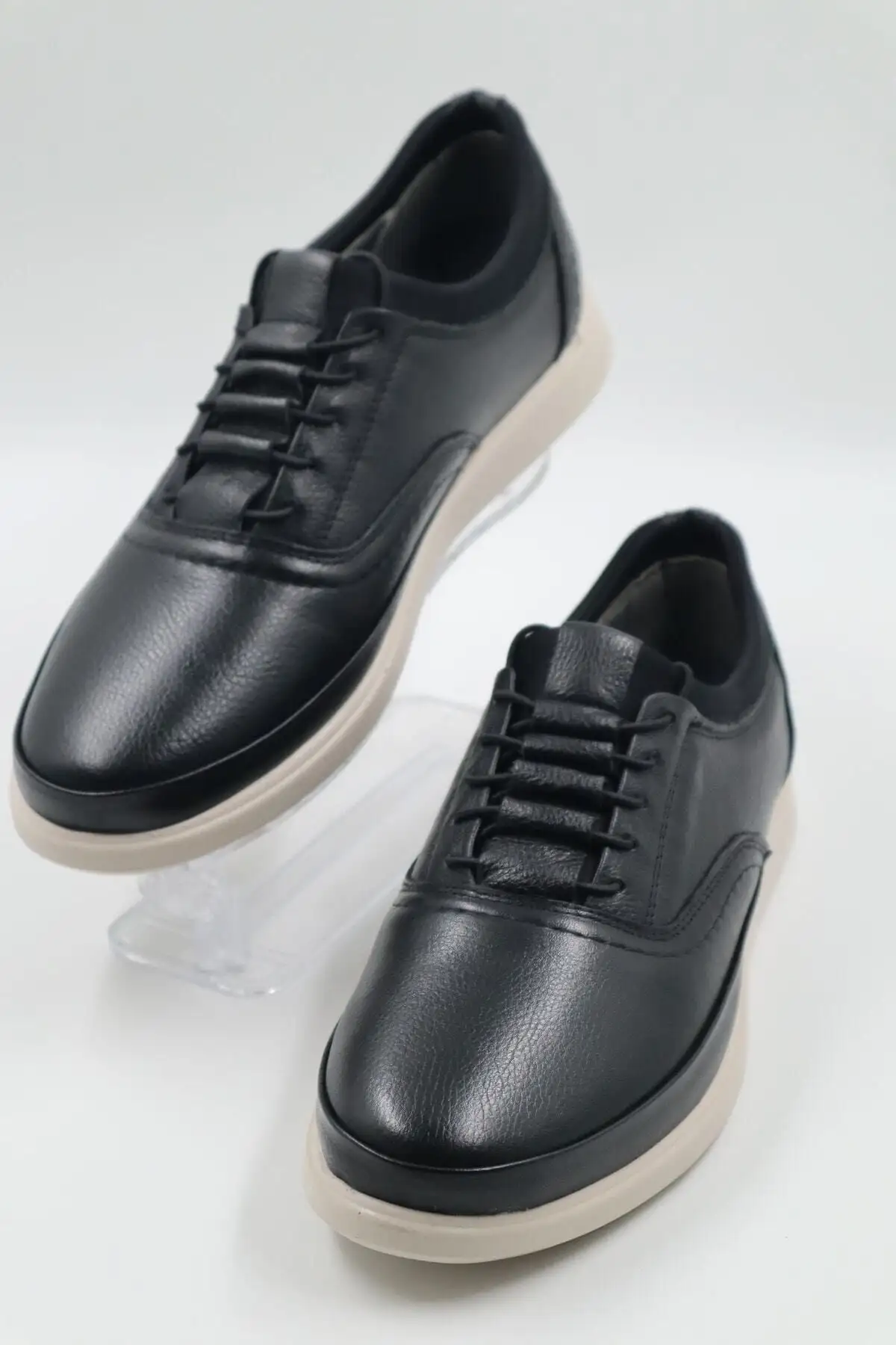 کفش های گاه به گاه مشکی فصلی سبک و فوق العاده راحت چرم اصل داخلی بیرونی مردانه - 702