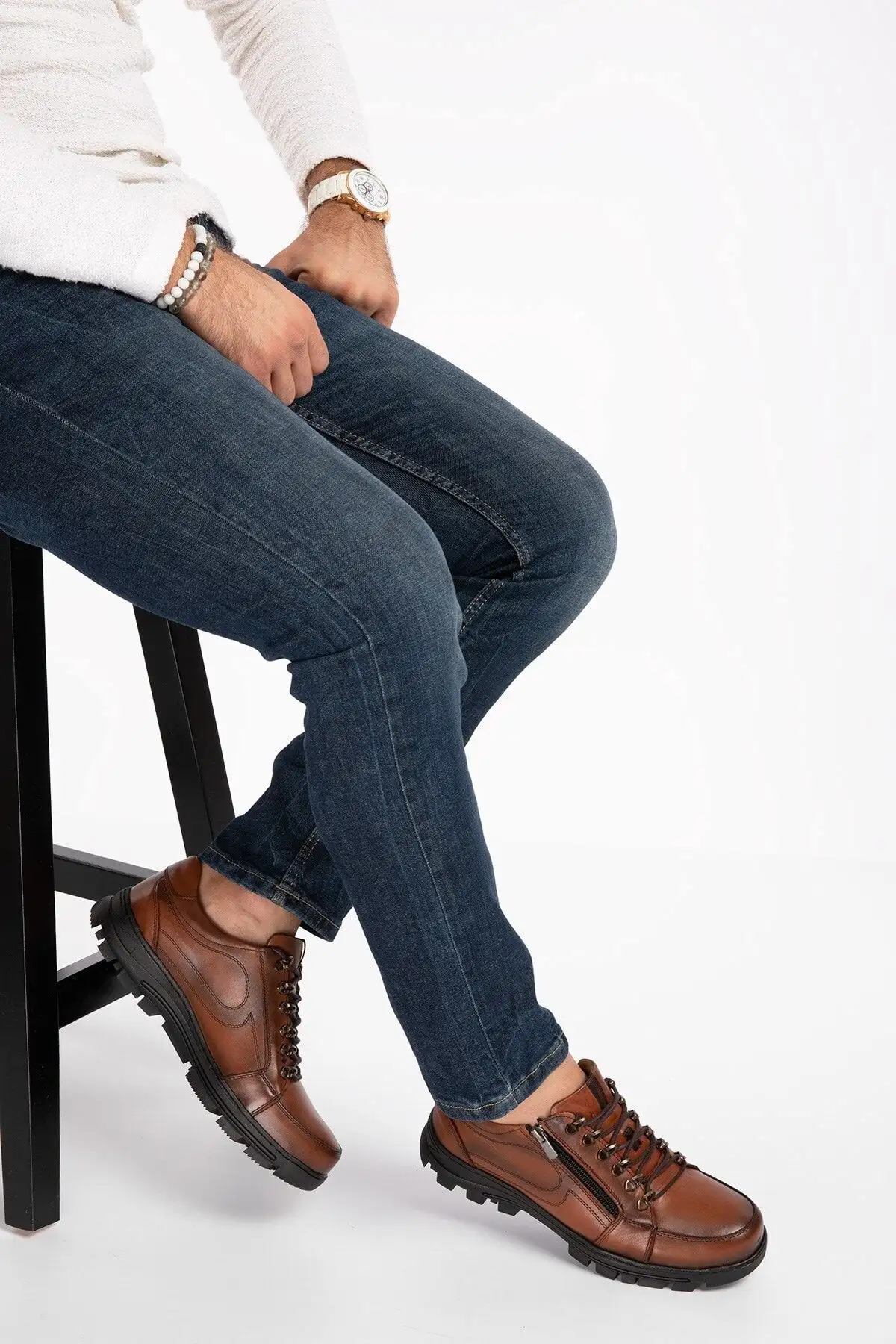 چرم اصل، هرگز ضد آب، دوخت، چرم دو نفره، کفش زمستانی مردانه - 679 چرم اصل، هرگز ضد آب، دوخت، چرم دو نفره، کفش زمستانی مردانه - 679