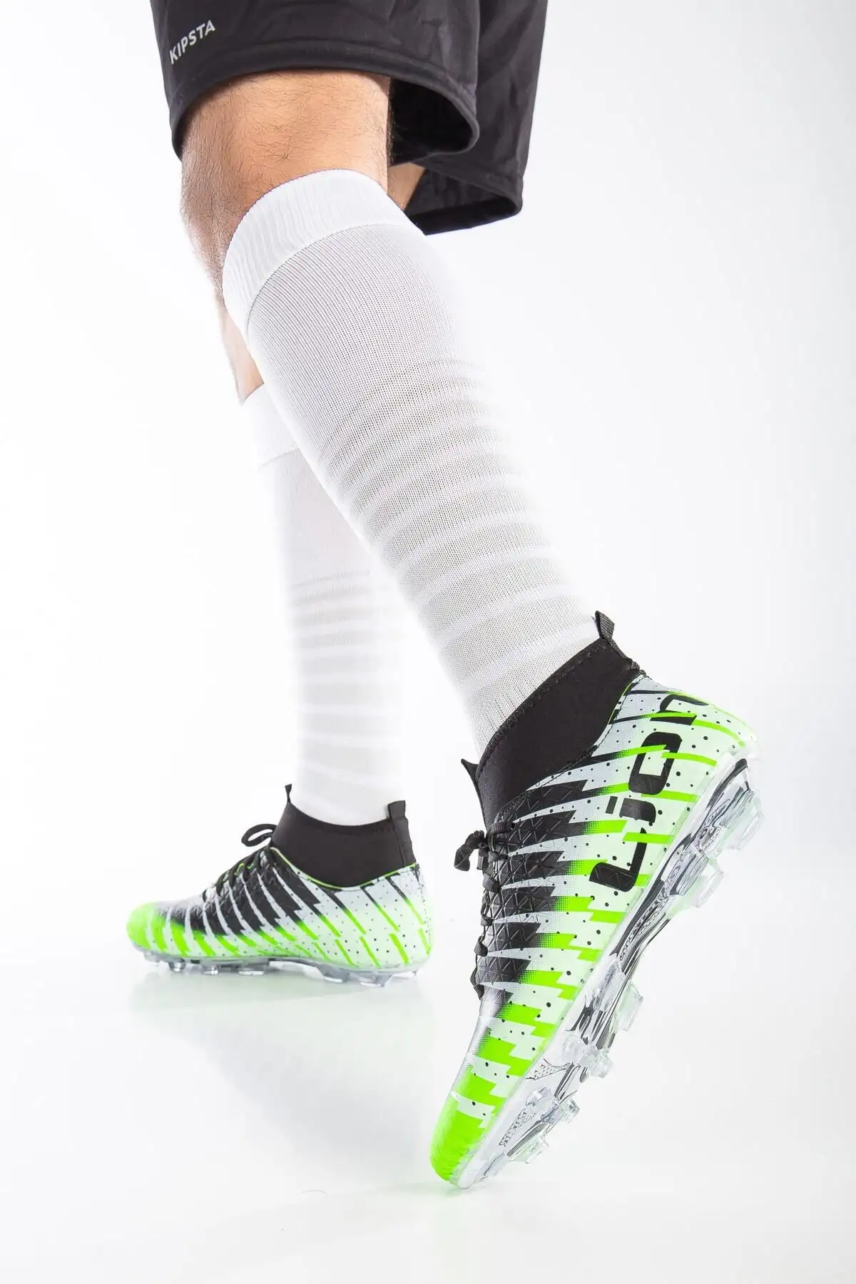 جوراب یونیسکس کفش فوتبال سبز مشکی - 869 جوراب یونیسکس کفش فوتبال سبز مشکی - 869