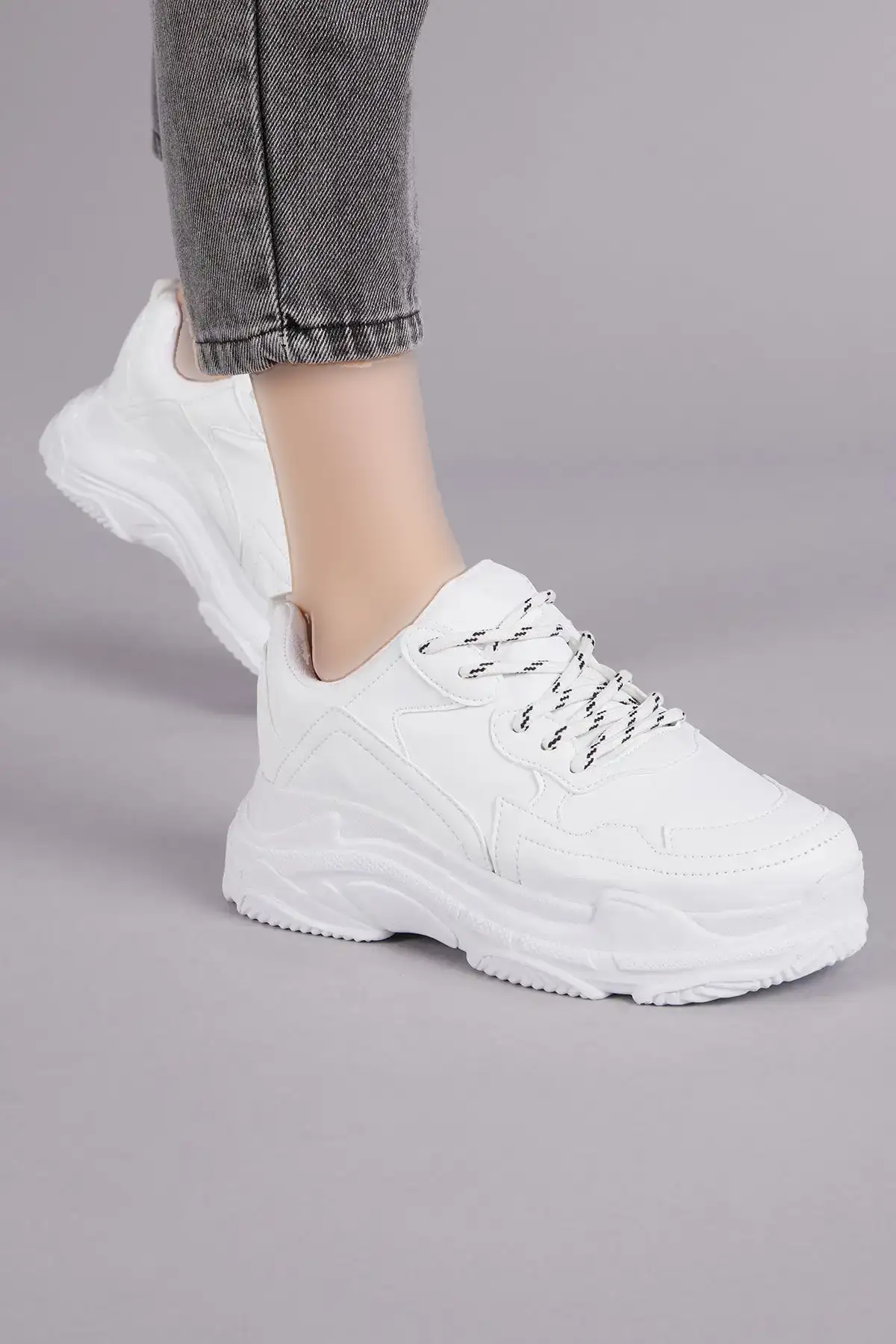 کفش اسپرت زنانه سفید پوست Bls-q - 316 کفش اسپرت زنانه سفید پوست Bls-q - 316