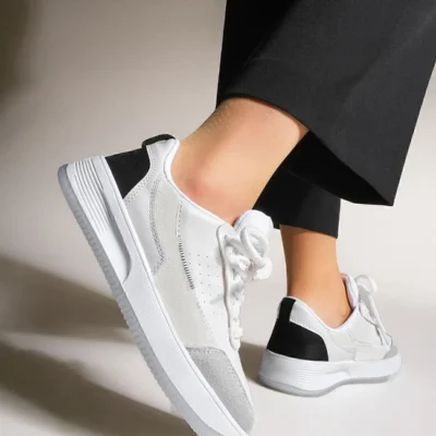 کفش کتانی زنانه زیره بلند اسپرت Loske مشکی - 332