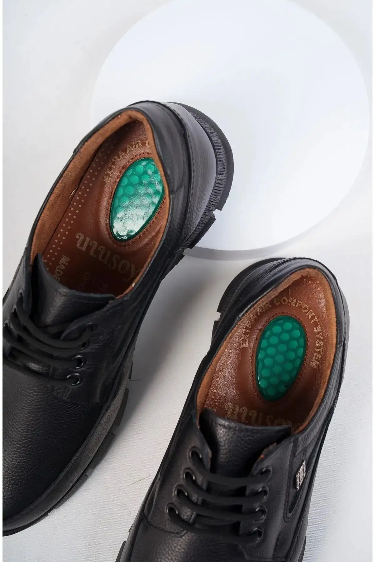 ژل پاشنه چرم اصل ارتوپدی کفش پیاده روی مردانه زمستانی - 509