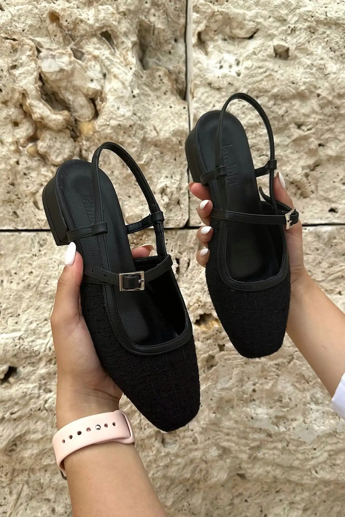 بالرین زنانه مشکی توید مشکی سیستا - 825 بالرین زنانه مشکی توید مشکی سیستا - 825