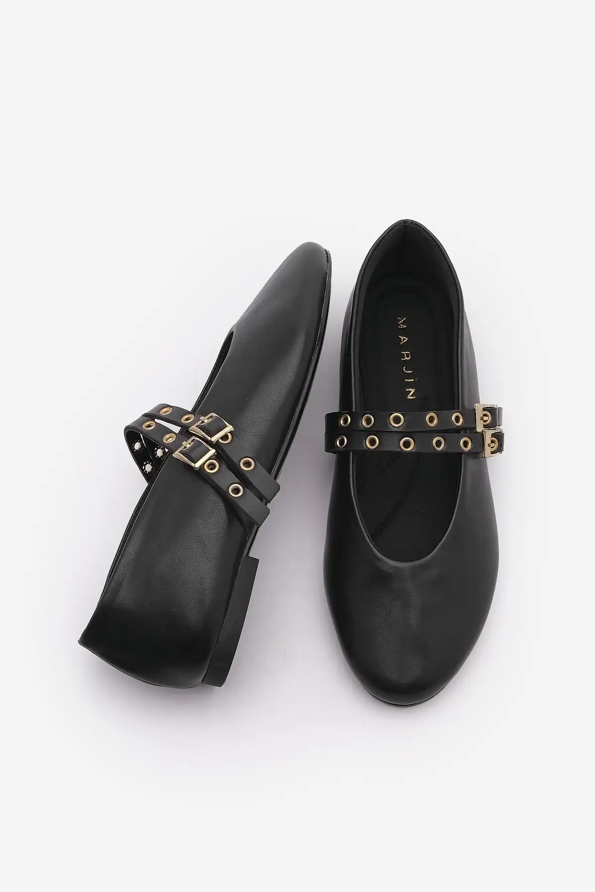 آپارتمان باله گاه به گاه زنانه میخ دار دو بند Bekosa مشکی - 784 آپارتمان باله گاه به گاه زنانه میخ دار دو بند Bekosa مشکی - 784