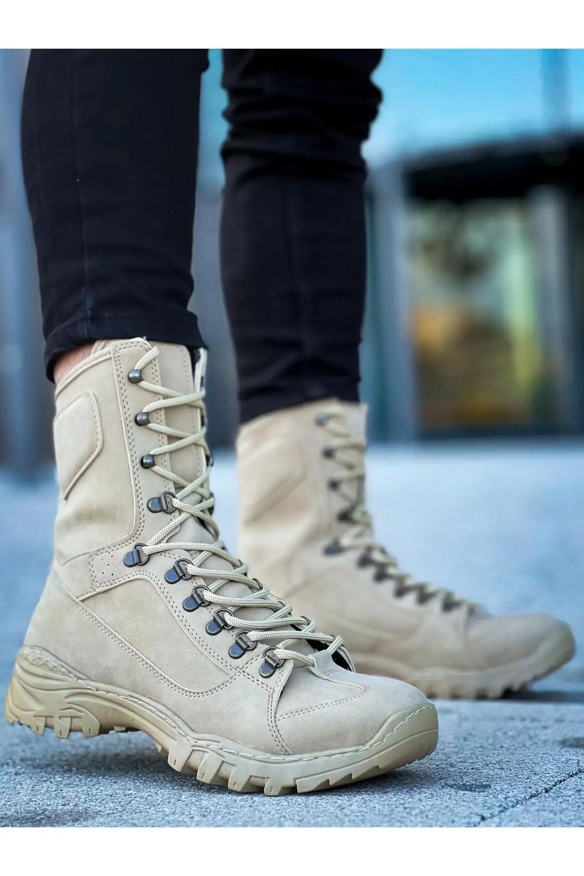 چکمه مردانه بژ - 45 چکمه مردانه بژ - 45