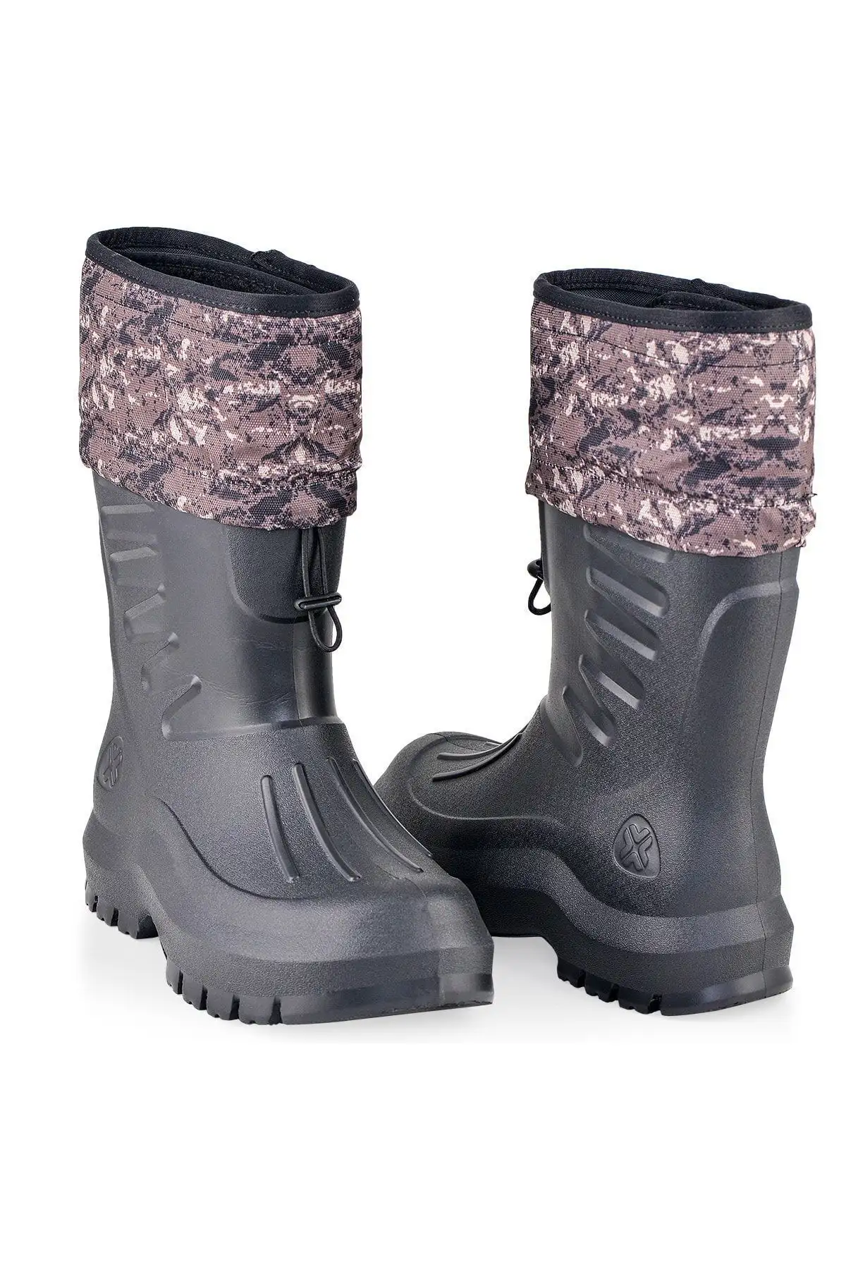 چکمه های برفی مردانه مشکی ضد آب Eva Sole Hunter Fisherman Biker Courier Rain Snow Boots با جوراب حرارتی - 1132 چکمه های برفی مردانه مشکی ضد آب Eva Sole Hunter Fisherman Biker Courier Rain Snow Boots با جوراب حرارتی - 1132