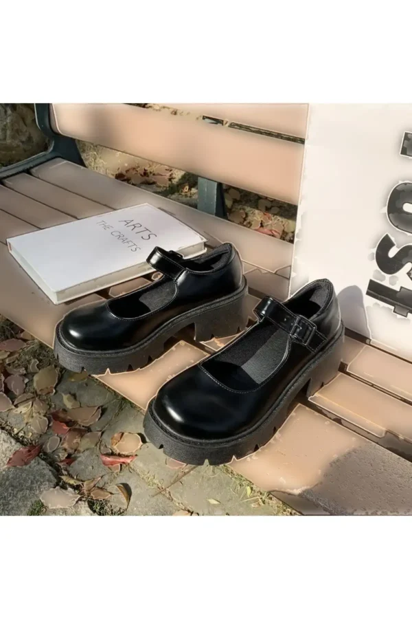 Uny Boutique Black Oxford Harajuku Style Lolita Shoes - 1291