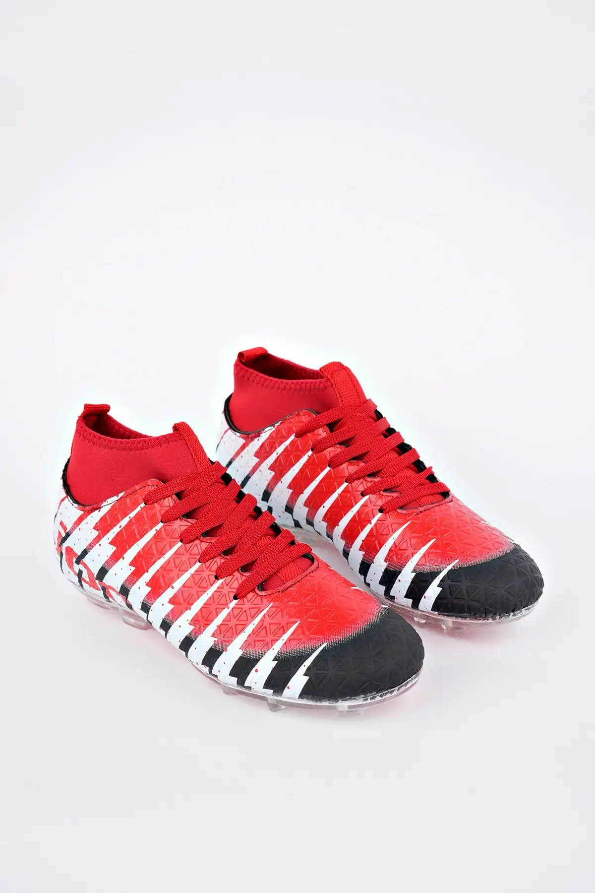 جوراب یونیسکس کفش فوتبال مشکی قرمز - 867 جوراب یونیسکس کفش فوتبال مشکی قرمز - 867