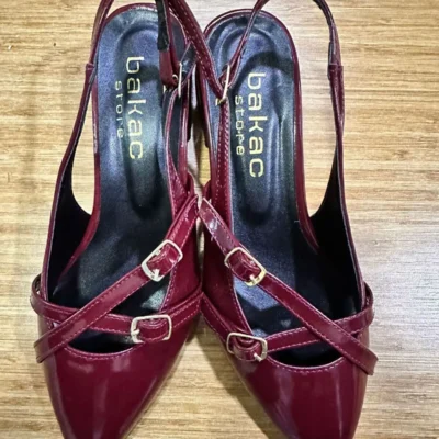 کفش پاشنه کوتاه زنانه بالرین گاه به گاه نوک پشت باز - 1187