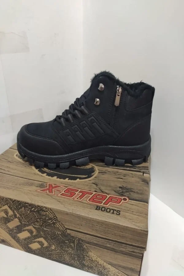 چکمه های بلند زمستانی ترکینگ مقاوم در برابر آب و سرما Unisex Black X6 - 997