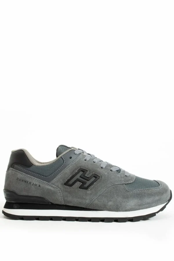 کفش اسپرت مردانه چرم اصل شیلی Meet Grey-Black - 262