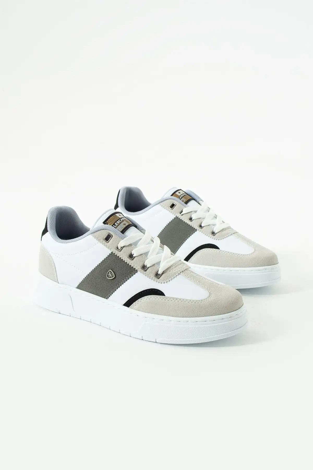 کفش اسپرت مردانه راحت زیره سفید 901 کرم توری سفید با جزئیات - 505 کفش اسپرت مردانه راحت زیره سفید 901 کرم توری سفید با جزئیات - 505