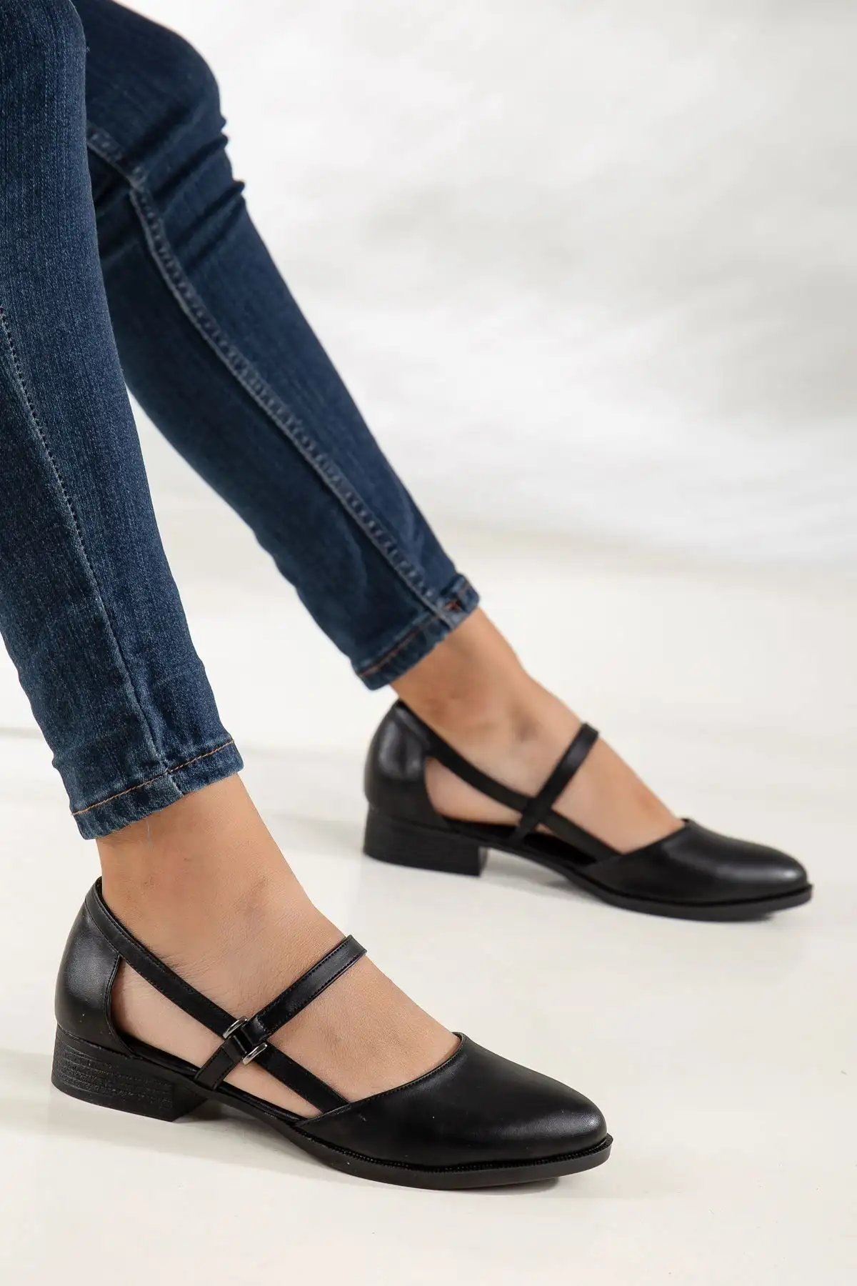 کفش پاشنه بلند مری مشکی - 1297 کفش پاشنه بلند مری مشکی - 1297