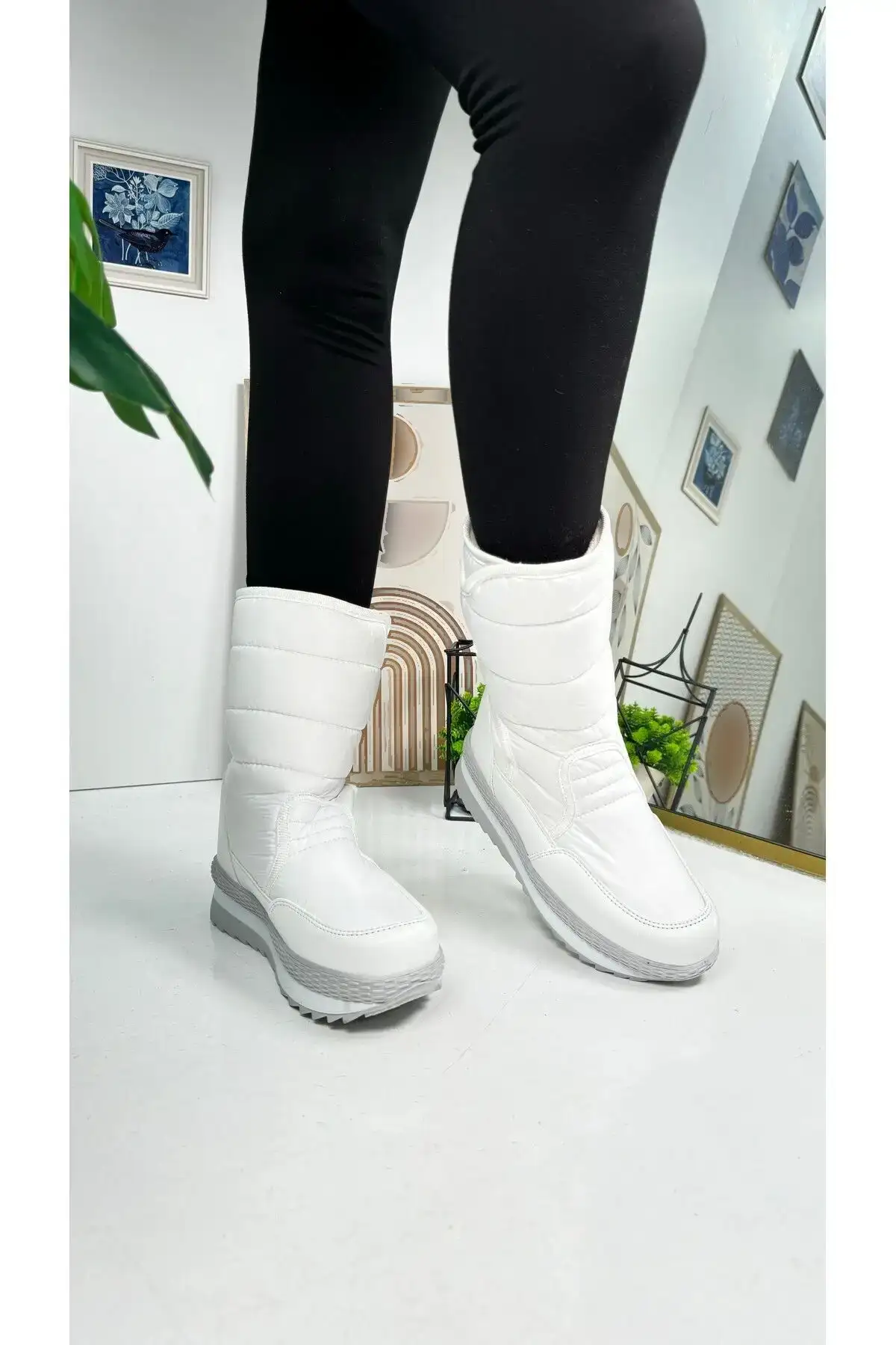 زنانه سفید روزانه - چکمه های برفی مردانه بزرگسال با خز داخل، نوار چسب، کفش ضد لغزش 802 - 89 زنانه سفید روزانه - چکمه های برفی مردانه بزرگسال با خز داخل، نوار چسب، کفش ضد لغزش 802 - 89