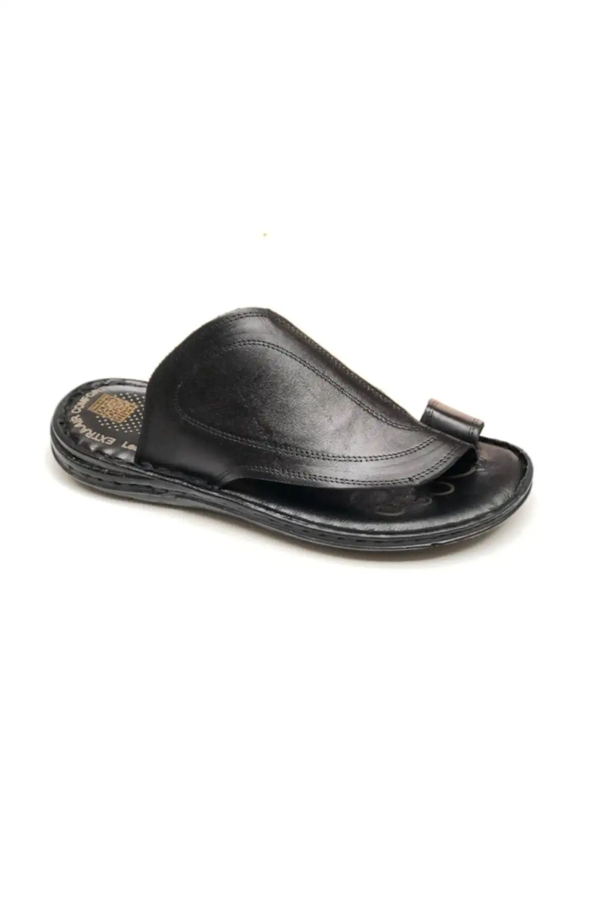 دمپایی دمپایی ارتوپدی چرم اصل مشکی مردانه - 531