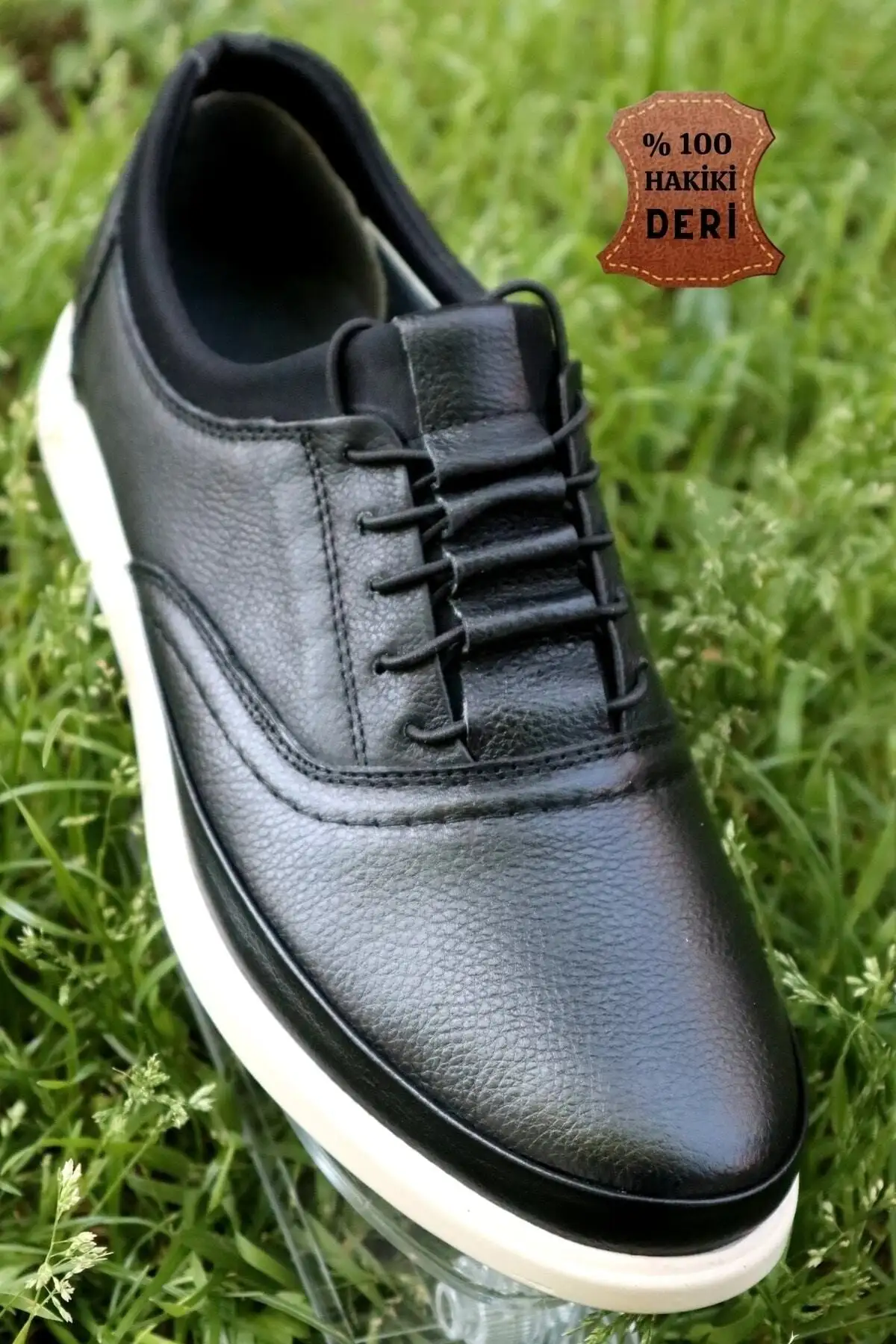 کفش های گاه به گاه مشکی فصلی سبک و فوق العاده راحت چرم اصل داخلی بیرونی مردانه - 702