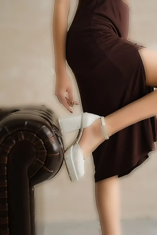 کفش پاشنه دار پلتفرم گاندر - سفید - 438