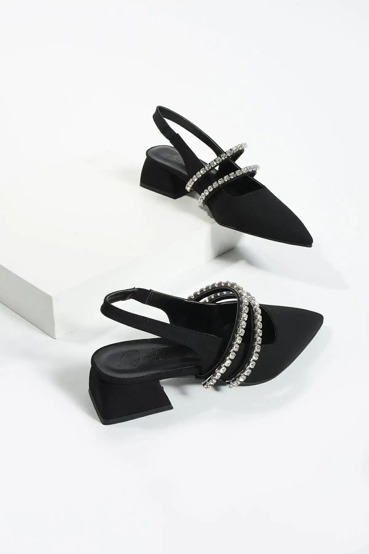 کفش باله شیک زنانه با سنگ-کفش پاشنه بلند-LNDA - 445 کفش باله شیک زنانه با سنگ-کفش پاشنه بلند-LNDA - 445