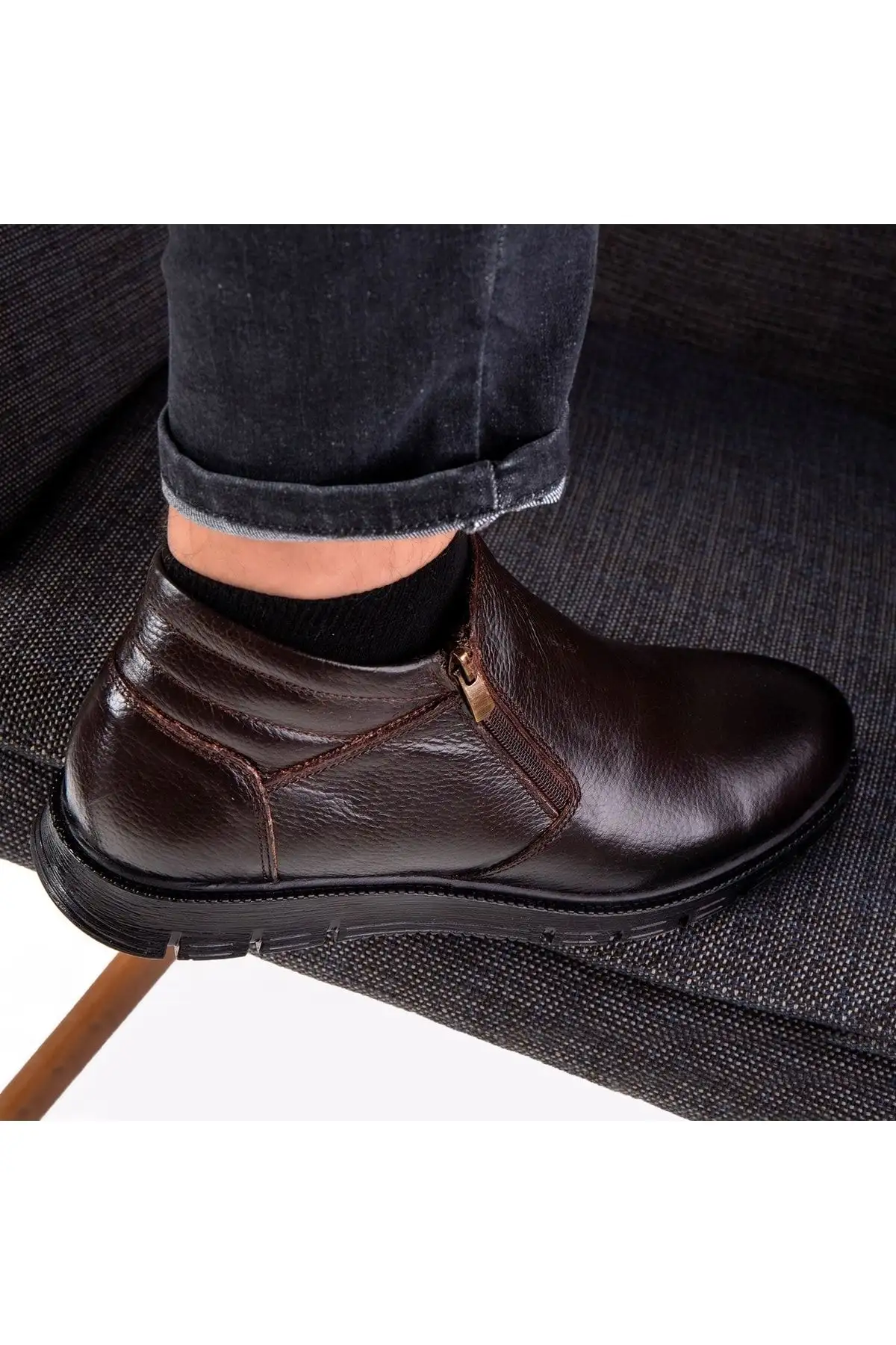 چکمه های خز دار مردانه زیره لاستیکی چرم اصل موینا، چکمه های داخل خز - 493 چکمه های خز دار مردانه زیره لاستیکی چرم اصل موینا، چکمه های داخل خز - 493