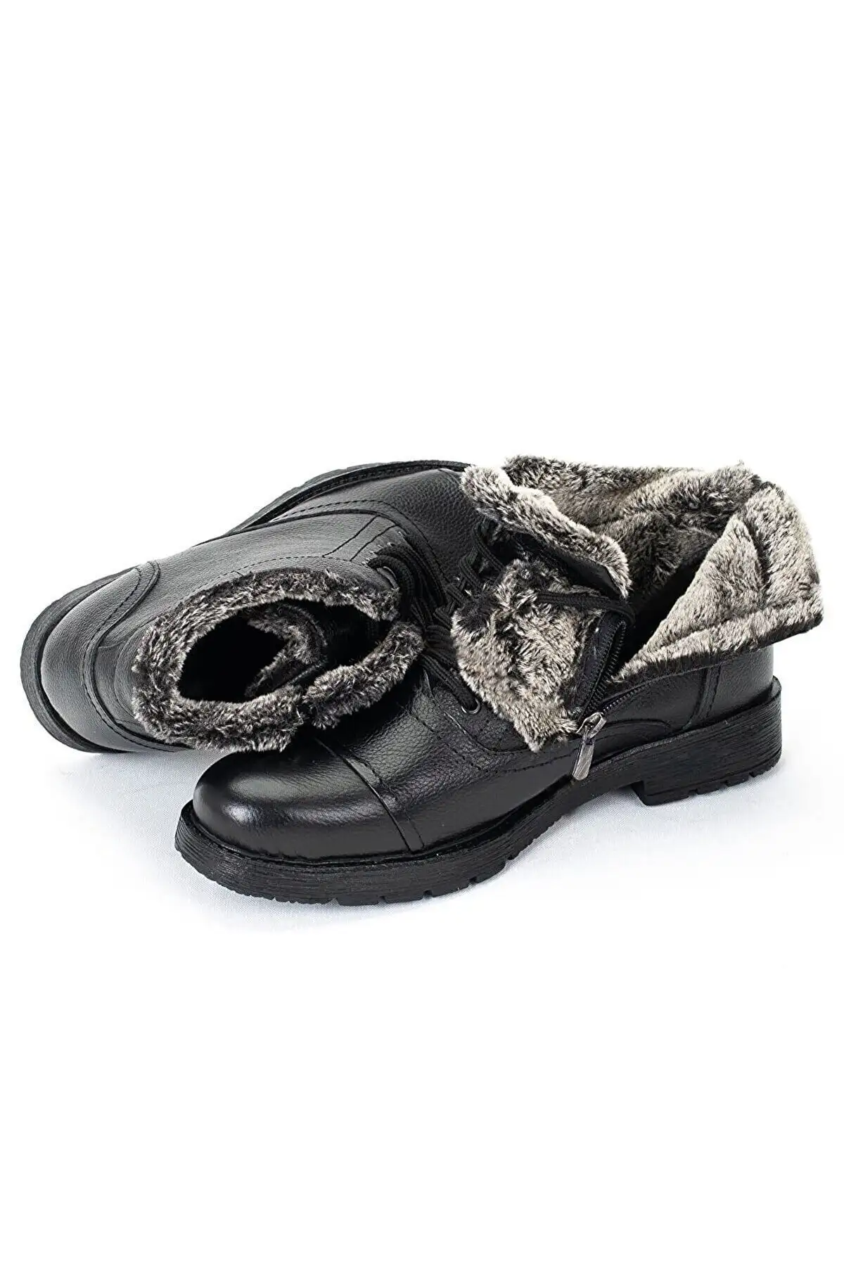 چکمه های زمستانی مردانه چرم اصل مقاوم در برابر سرما و آب با خز داخلی - 515 چکمه های زمستانی مردانه چرم اصل مقاوم در برابر سرما و آب با خز داخلی - 515