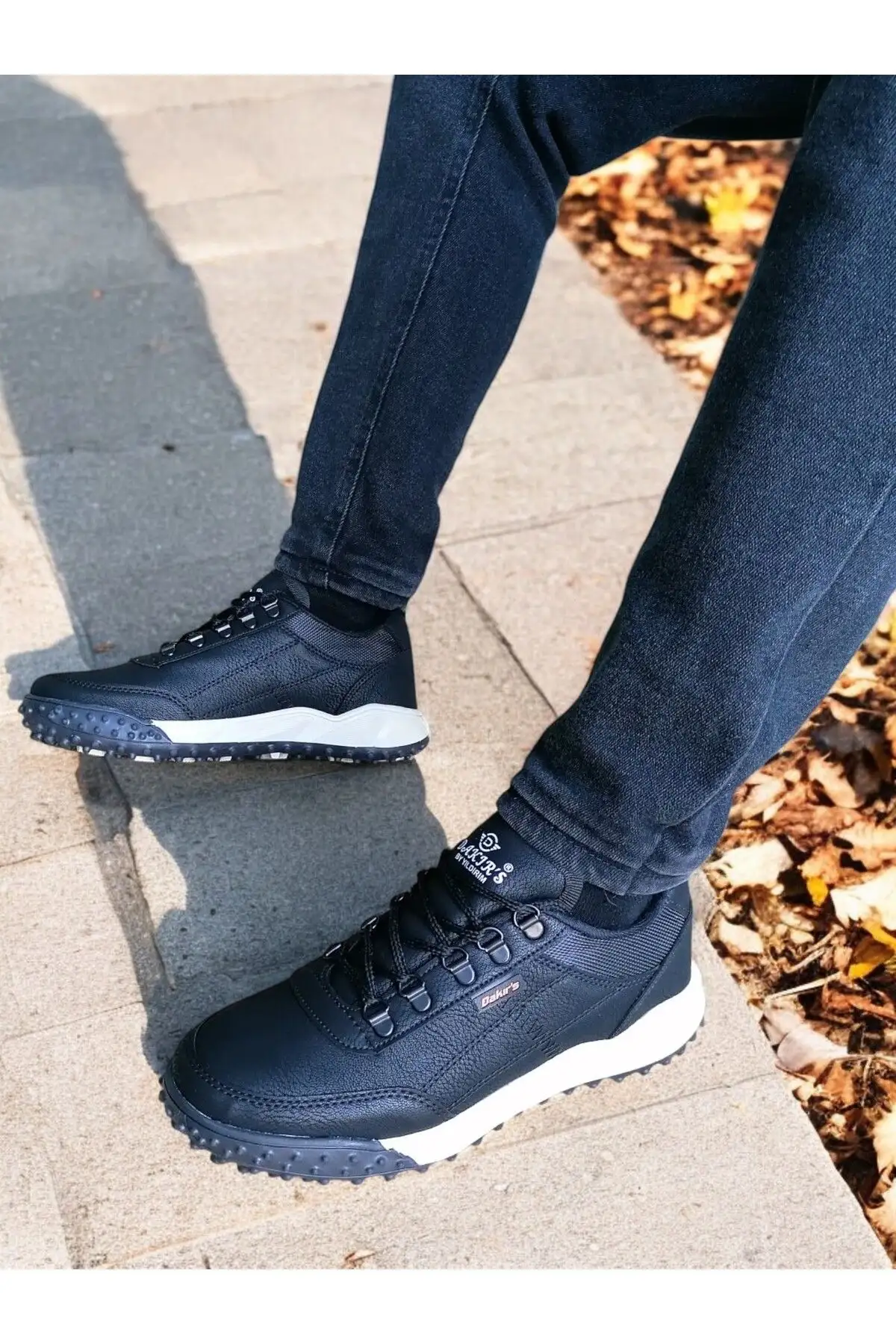 کفش ورزشی ضد آب روزانه ارتوپدی مردانه چرمی مشکی DK MİHRA1102 - 226 کفش ورزشی ضد آب روزانه ارتوپدی مردانه چرمی مشکی DK MİHRA1102 - 226