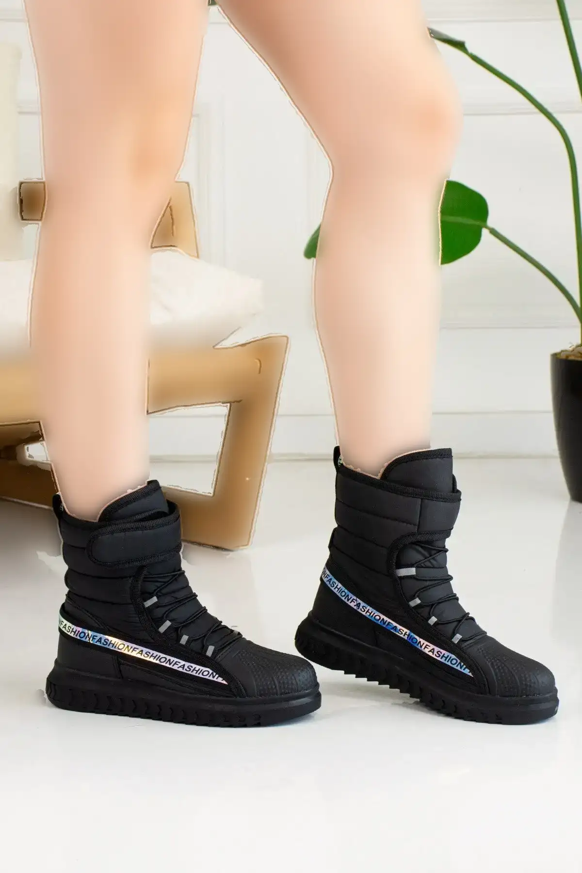 چکمه های برفی یونیسکس زنانه - مردانه - بچه گانه با خز داخل، نوار چسب، کفش زیره ضد لغزش - 1005 چکمه های برفی یونیسکس زنانه - مردانه - بچه گانه با خز داخل، نوار چسب، کفش زیره ضد لغزش - 1005