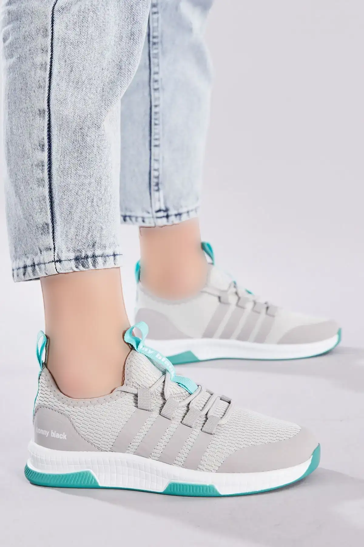 کفش اسپرت یونیسکس خاکستری سبز رنگت - 297 کفش اسپرت یونیسکس خاکستری سبز رنگت - 297