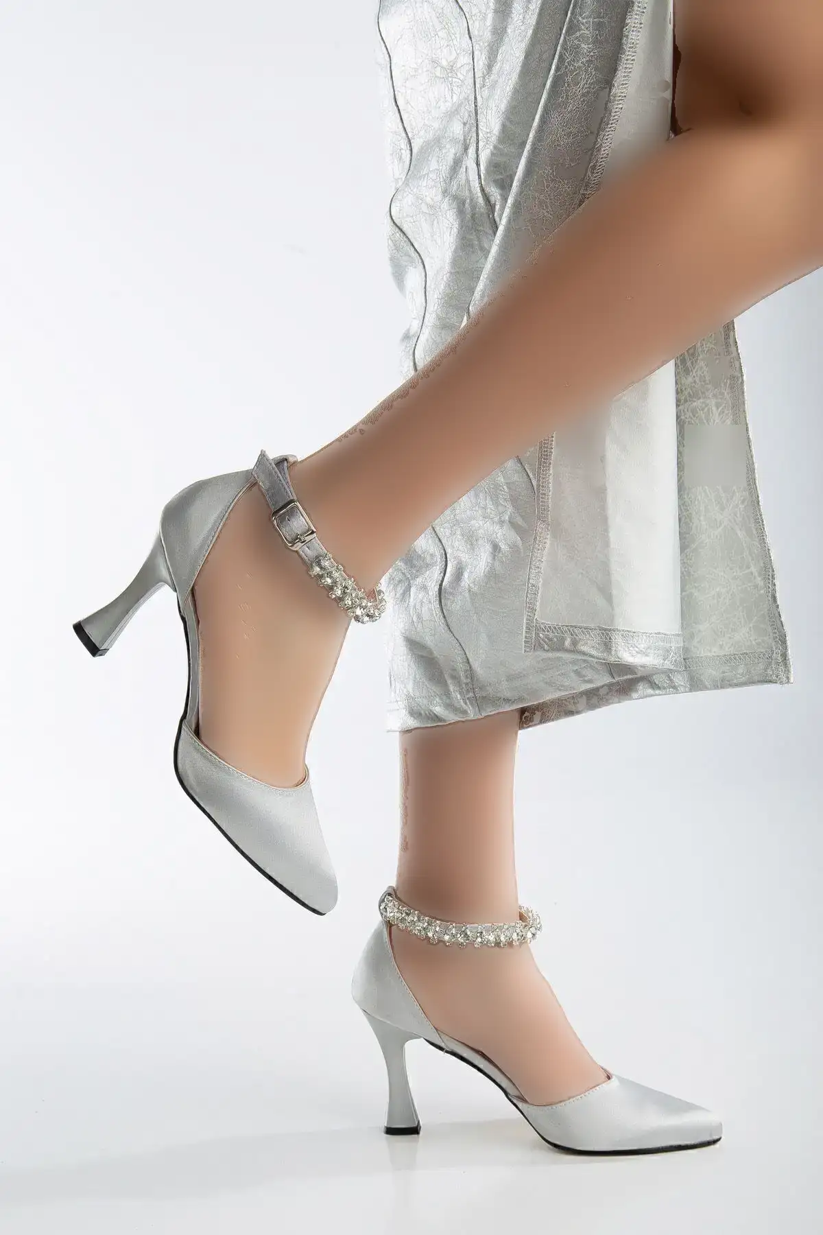 کفش پاشنه بلند ساتن - 446 کفش پاشنه بلند ساتن - 446