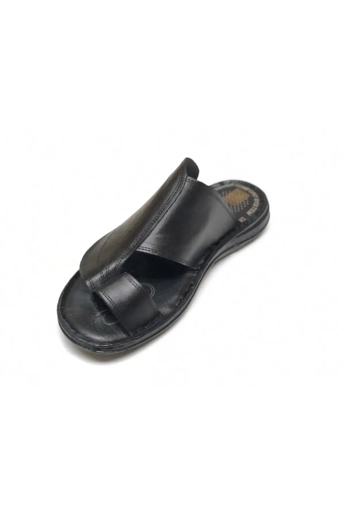 دمپایی دمپایی ارتوپدی چرم اصل مشکی مردانه - 531