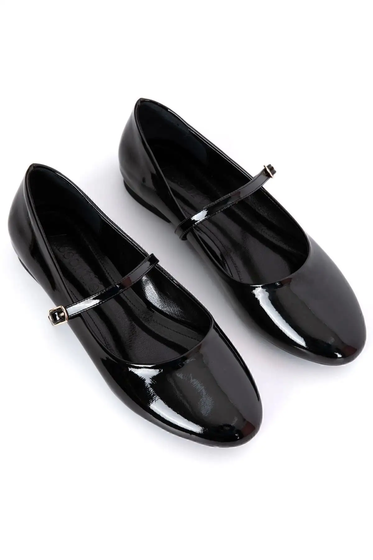 بالرین های سگک دار بنددار چرمی مشکی 5390 - 795 بالرین های سگک دار بنددار چرمی مشکی 5390 - 795