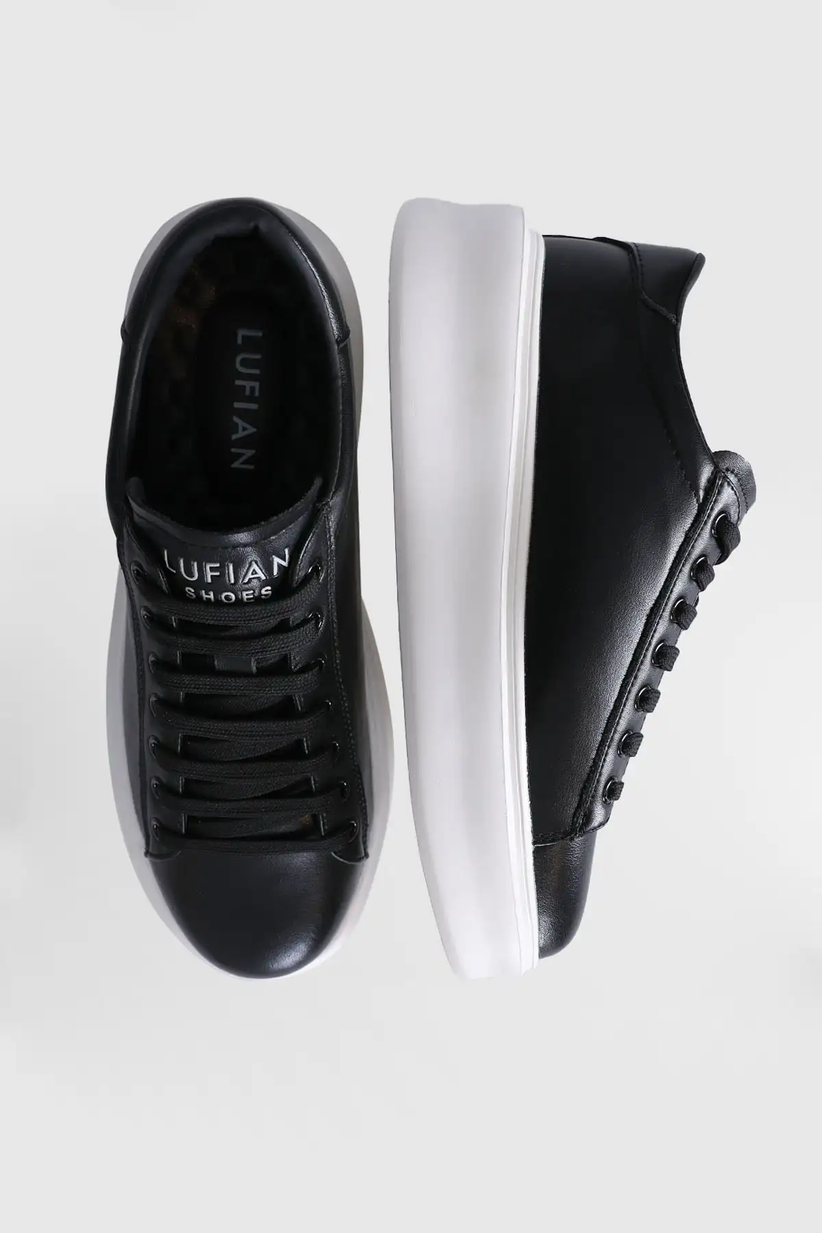 کفش کتانی چرمی مردانه Gage مشکی - 249