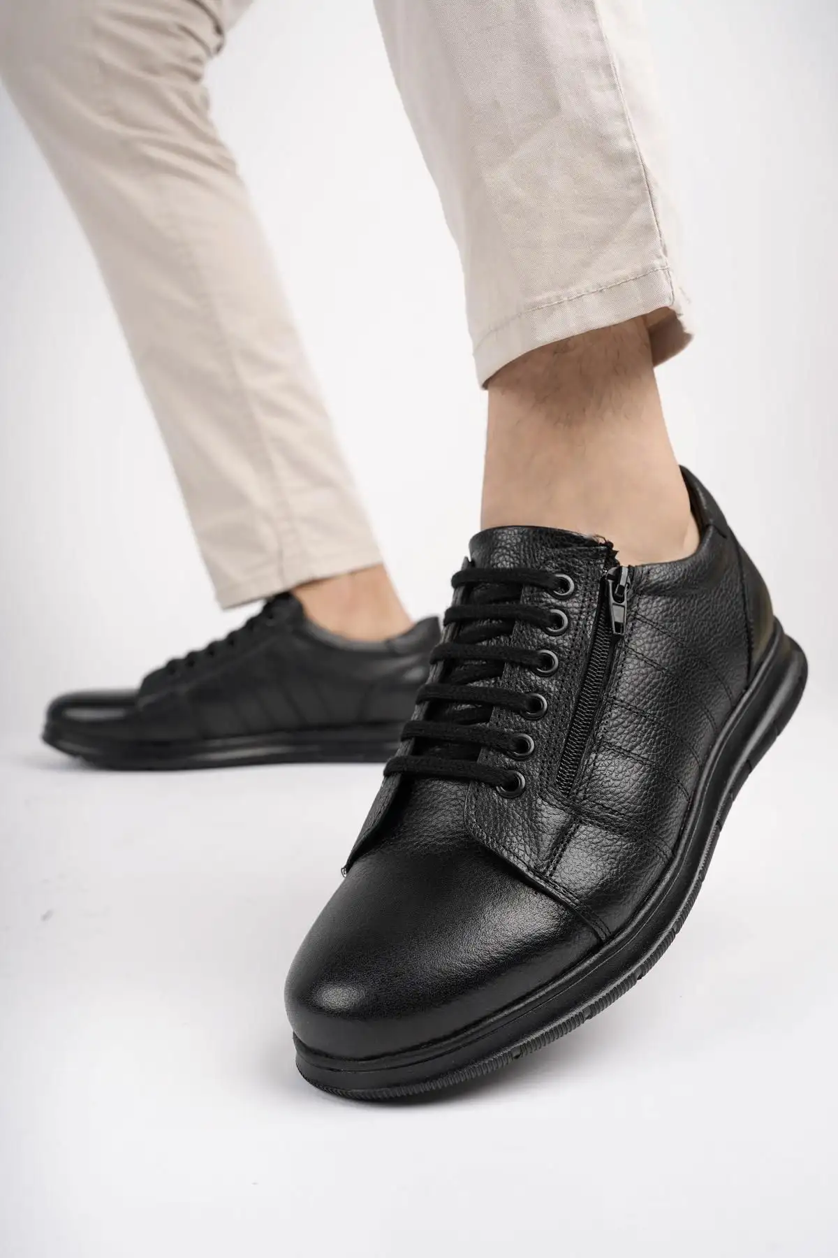 کفش زمستانی ارتوپدی راحت گاه به گاه چرم اصل کلاسیک مردانه روزانه تضمینی پدری - 690 کفش زمستانی ارتوپدی راحت گاه به گاه چرم اصل کلاسیک مردانه روزانه تضمینی پدری - 690