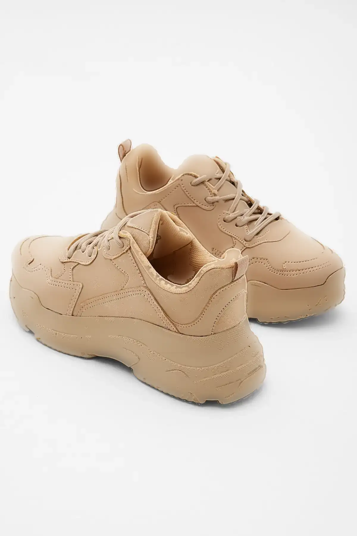 کفش اسپرت زنانه بژ Bls-q - 342