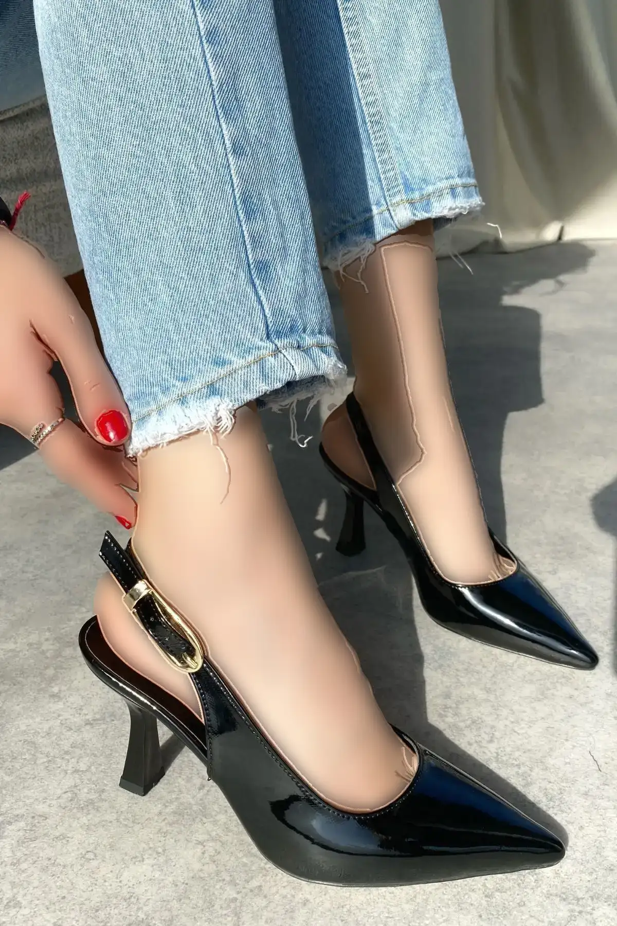 کفش پاشنه دار زنانه Ovis - چرم مشکی - 422 کفش پاشنه دار زنانه Ovis - چرم مشکی - 422