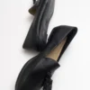 کفش چرم مشکی F04 - 1306