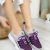 کفش کتانی بنفش یخی زنانه 0012072 - 333