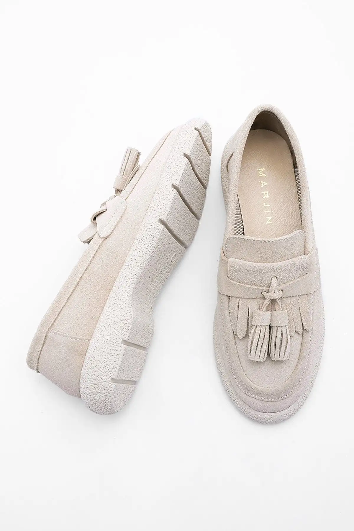 کفش راحتی زنانه چرم اصل سوما بژ جیر - 1279 کفش راحتی زنانه چرم اصل سوما بژ جیر - 1279