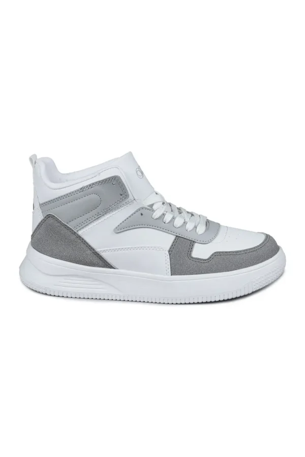 29100 High Top Grey - کفش کتانی زنانه سفید گاه به گاه اسپرت - 2