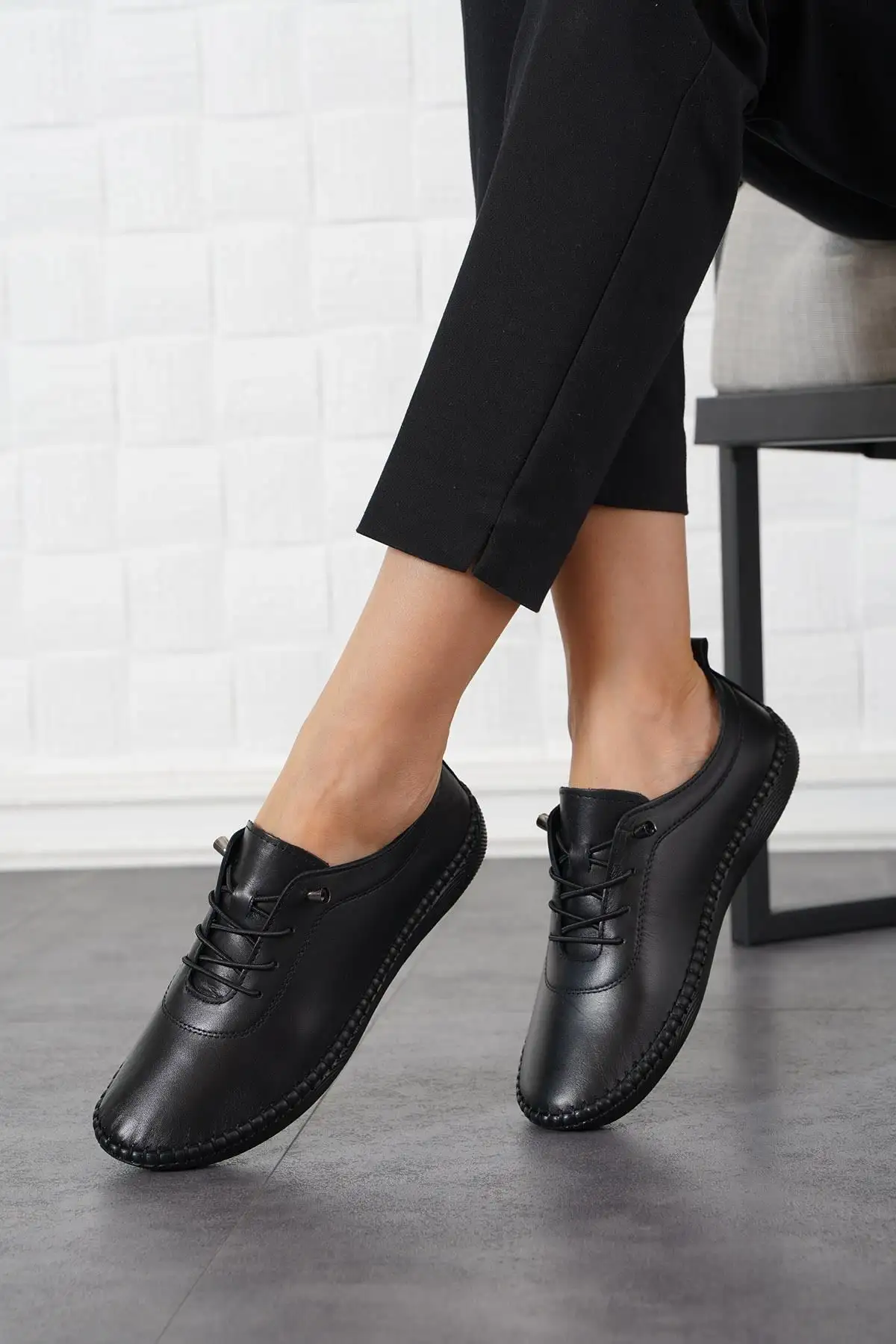 کفش زنانه چرم اصل دوخته شده Negade - 1211 کفش زنانه چرم اصل دوخته شده Negade - 1211