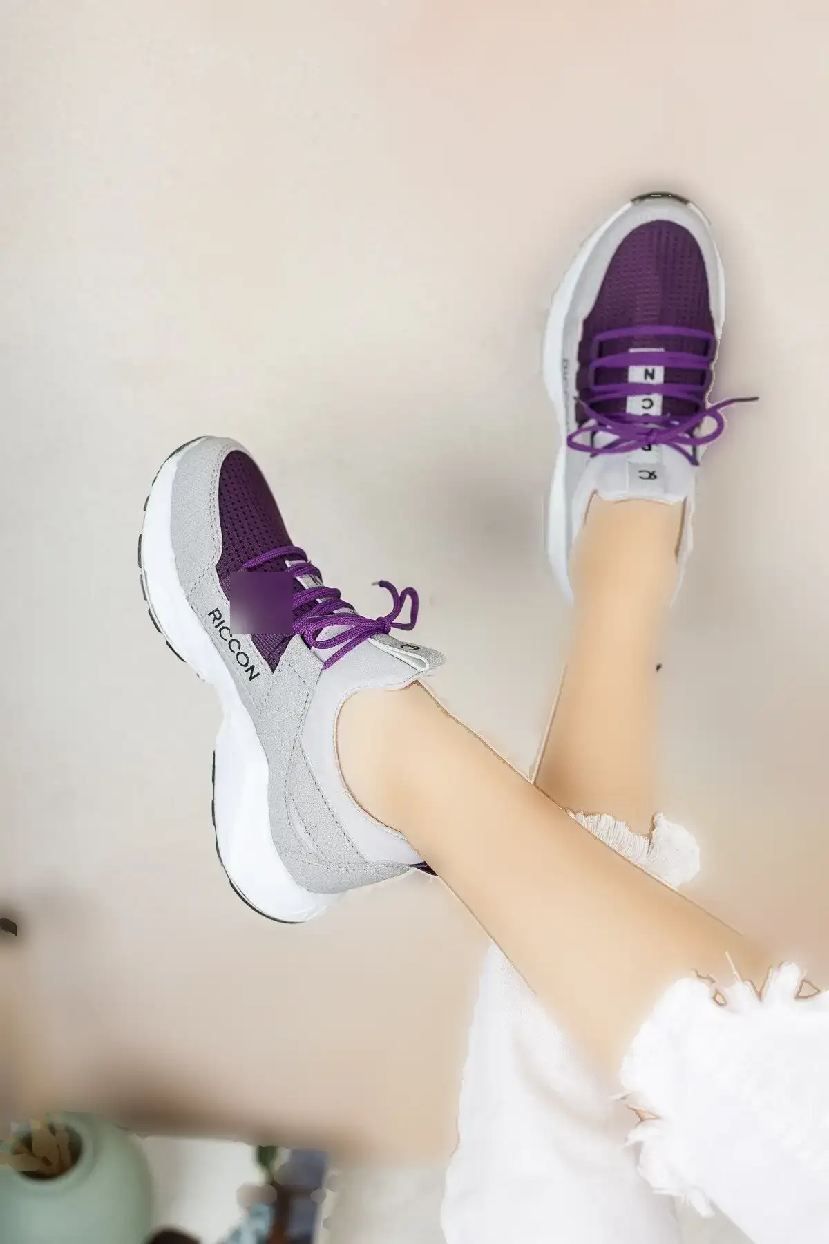 کفش کتانی بنفش یخی زنانه 0012072 - 333 کفش کتانی بنفش یخی زنانه 0012072 - 333